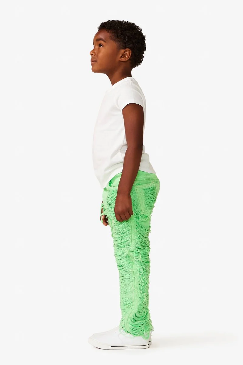 VPLAY KIDS JEAN "RAVAGED" GREEN - Image 3